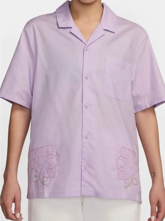 Jordan Tops - JORDAN Rose Embroidered Cotton Camp Shirt